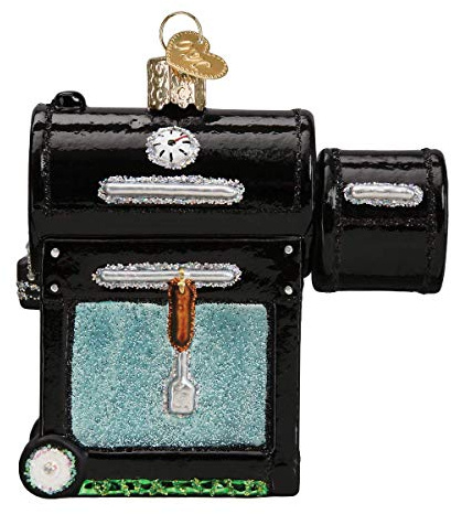 Old World Christmas Smoker BBQ Glass Blown Ornament for Christmas Tree, Handcrafted Holiday Decoration, Kitchen Collection