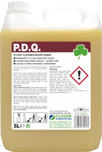 Clover P.D.Q. Floor Cleaner/Polish Maintainer (110) 5 Ltr