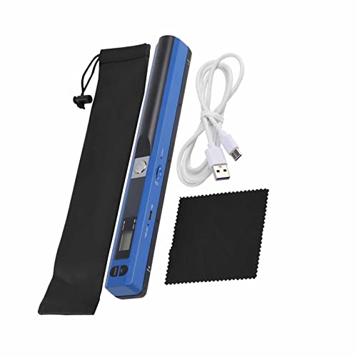 Cuifati Handscanner, Tragbarer Scanner, USB-Stiftscanner, A4-Scan, JPG/PDF, USB 2.0, Klare Bildgebung, Massenspeicher für Banken, Versicherungen, Wertpapiere (Blue)