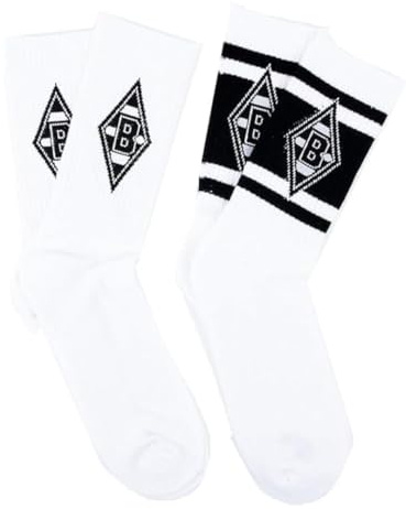 Borussia Mönchengladbach Sportsocken 2er Pack | 43-46 | Offizieller Fanartikel