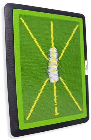 SharpSwing Golf Swing Mat with Impact Feedback | Indoor & Outdoor Swing Plane Tracker for Improved Accuracy & Ball Control