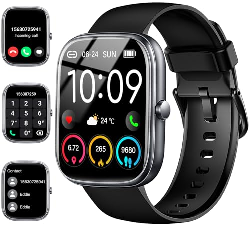 Smart Watch for Men Women Answer/Make Calls, 1.91 Fitness Watch with Heart Rate Sleep Monitor, Step Counter Fitness Tracker, 110+ Sports Activity Trackers IP68 Waterproof Smartwatches for Android IOS