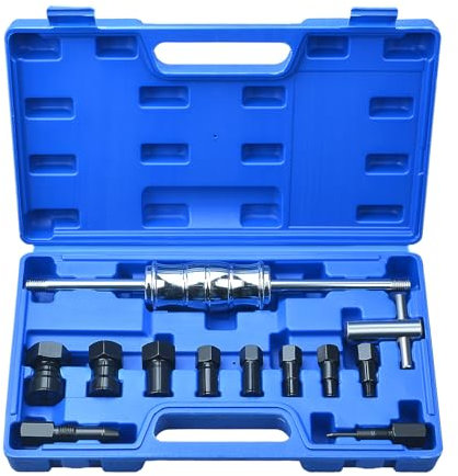 Zoomtools 12-Pcs 8-32MM Blind Hole Inner Bearing Puller Kit with Slide Hammer and Expandable Collets for Auto & Motorcycle