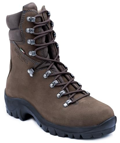 Drew's Boots Fire Hiker Wildland Firefighter Boots – Rugged, Full Leather Firefighting Boots for Comfort, Support, and Safety – Heat Resistant Work Shoes for Men, Brown Rough Out, 5.5 D