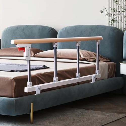 GRLEAYIE Barandilla de protección, barandilla de Seguridad para Cama, barandilla Lateral para la Seguridad en la Cama de Personas Mayores, pasamanos abatible