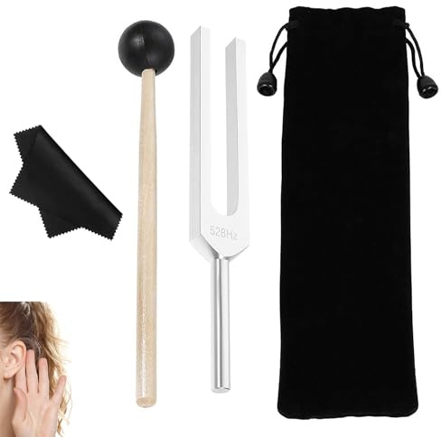 Tuning Forks for Healing, 528 Healing Tuning Fork Original, for Yoga Meditation Relaxation Accessories(528 Hz Silver)