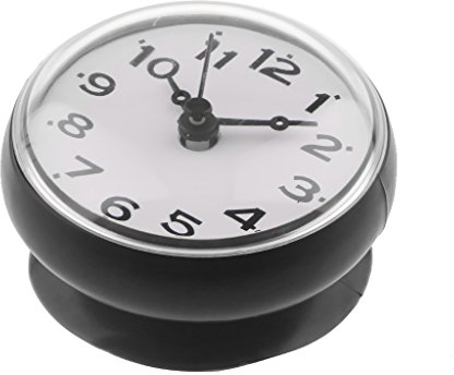Fenteer Badezimmeruhr Quarzuhr mit Saugnäpfe, Schwarz