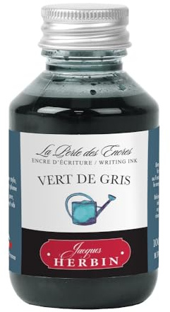 Jacques Herbin 17007T - Tintero 100ml - Plumas estilográficas, rollerball - Verdigris
