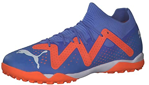 PUMA Unisex Future Match TT Fussballschuh, Blue Glimmer White-Ultra ORANGE, 46.5 EU