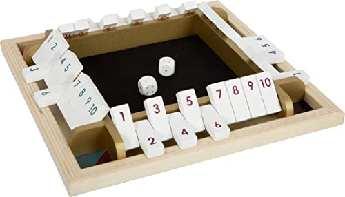 Small Foot Würfelspiel Shut The Box Gold Edition, Gesellschaftsspiel für die ganze Familie, ab 6 Jahren, Art. 12364, Mehrfarbig