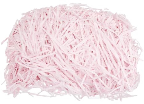 Tabanzhe 100g Light Pink Shredded Tissue Paper - Gift Box Art Filling Protection Paper for Valentine's Day Christmas DIY Hampers Packaging Gift Wrapping Decorations
