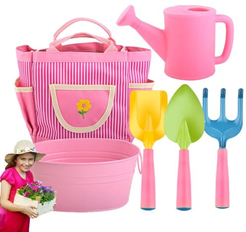 Biniveil Herramienta de jardinería para niños, Juego de jardinería para niños - 6X Set de jardinería de Pensamiento Creativo para niños pequeños - Pensamiento Creativo para jardinería para niños
