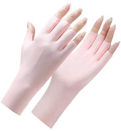 MOPZIJA 1 par Guantes de Protección de UV Guantes sin Dedos de Unisex de Conducer de Longitud de Muñeca,protector sol brazo,guantes sin dedos,guantes moto verano mujer,guantes sin dedos mujer