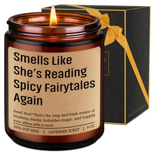 LEADO Scented Candle, Spicy Book Lover Gifts for Women - Funny Gifts for Fantasy & Romantasy Book Lovers, Dark Romance Reader - Bookish Mothers Day, Birthday, Reading Decor for Friend, Girl, Sister