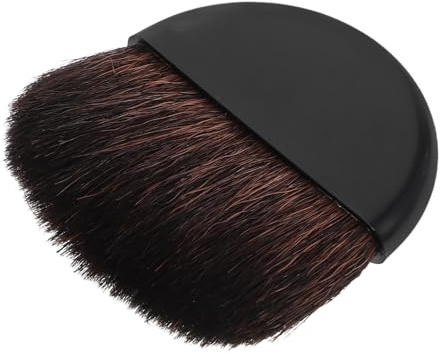 Operitacx Brocha para Rubor Pequeña de Nylon, Pincel Compacto para Polvos Sueltos, Brocha de Maquillaje de Viaje Portátil para Contorno y Retoques en Rostro, Adecuado para Uso Diario