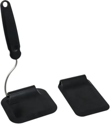 Colcolo Spatole ad angolo regolabile, girarrosto e ribaltatore, teste delle spatole intercambiabili, accessorio facile da pulire, Nero