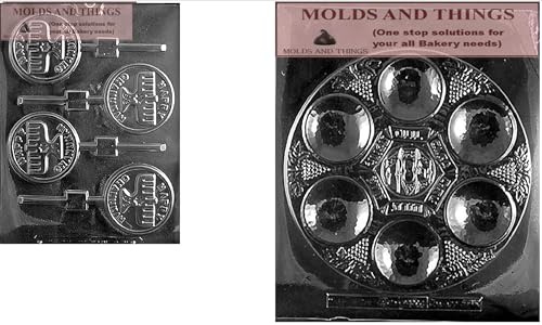 Seder Plate Jewish Happy chanukah candle Chocolate candy mold with Copywrited molding Instructions