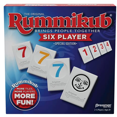 Rummikub 6 Spieler Edition by Pressman - Das Original Rummy Tile Game Blau (108648)