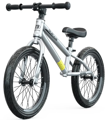 Bueuwe 16 Inch Balance Bike for Big Kids Aged 4 5 6 7 8 and 9 Years Old Boys Girls,Large No Pedal Training Bicycle, Adjustable Seat, Pneumatic Tires, Quick Assembly