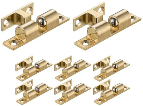 JQK Cabinet Door Catch, Closet Ball Tension Latch, Solid Brass 8 Pack 70mm, HBC200-P8