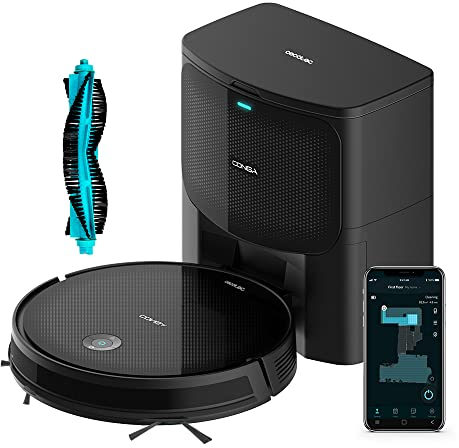 Cecotec Aspirateur Robot avec Base Autovidante Conga 2299 Ultra Home Vital. Technologie gyroscopique, 2100 Pa, App, Brosse Multifonction, Alexa, Réservoir Mixte, Base avec capacité de 3 litres