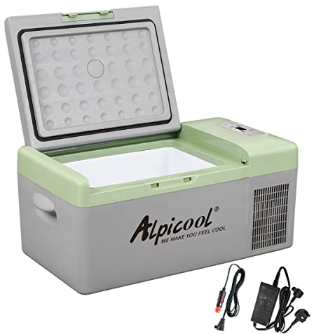 Alpicool Y16T 15L Compressor Car Fridge Freezer, DC 12v Camping Refrigerator, Portable Mini Cool Box for TruckCampervanRVBoat, -20℃ to 20℃