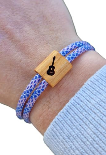 Gravur Holz Armband, Musik, Gitarre, Surfer Armband, personalisiertes Armband, Holz, Armband graviert, Muttertag, Weihnachten, Instrument