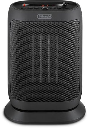 De'Longhi Capsule You & Me Oscillating Fan Ceramic Heater 2kW, Display, Timer, Remote, Eco Function - HFXR40T20.G - Dark Grey
