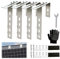 Soporte Placas Solares, 6-18cm Ajustables Sin Taladro, Soportes Para Módulos Fotovoltaicos, Kit Placas Solares Adecuado Para Barandillas de Balcón y Techos Planos