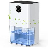 Dehumidifier for Home 22.5W，1800ML Electric Dehumidifiers 400ML/Day Auto Off 4/8H Timer Auto Defrost Ultra Quiet 7 Coloured LED Portable Dehumidifier for Drying Clothes Bedroom, Bathroom, Wardrobe, RV