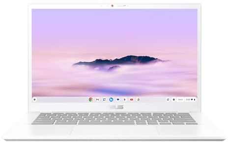 ASUS Chromebook Plus CX3402CVA – Laptop 14 FHD (Intel Core 3, 8GB RAM, 128GB UFS, ChromeOS) White, QWERTY + 12 Months Google AI Pro with Gemini Pro and 5TB Storage