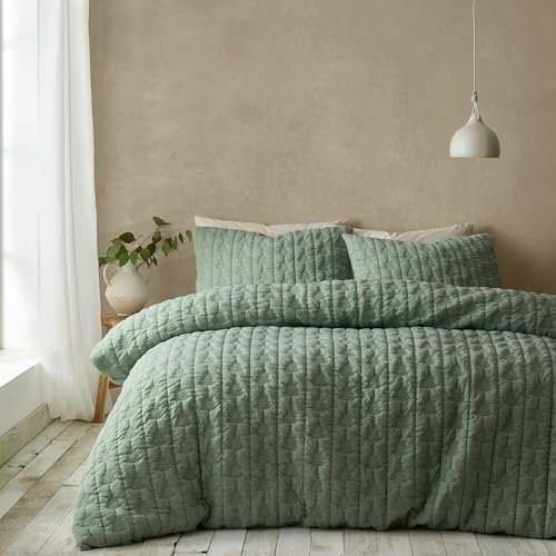 Pineapple Elephant Tamba Leaf Pinsonic Single Duvet Cover Set with Pillowcase Green