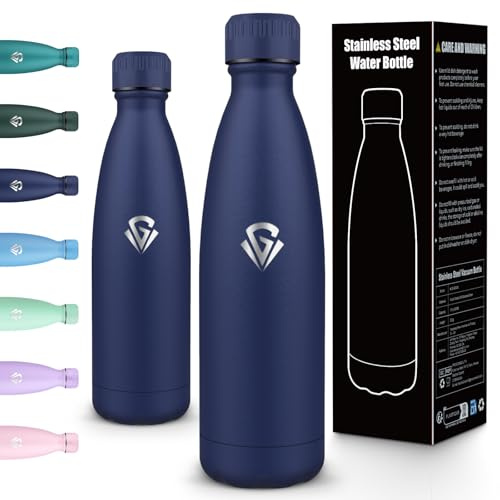 Motswedi Botella Termica 750ml, Doble Aislamiento al vacío, Botella Agua Acero Inoxidable, Termo de Agua para Bebida y Caliente, a Prueba de Fugas para Camping, al Aire Libre, Azul profundo -287C