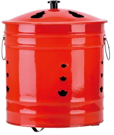 Cubo De Fuego Cubo Quemador Resistente A Las Llamas con Cuenco | Tapa Para Barriles De Quema Al Aire Libre Para Patio, Jardín Trasero, De Camping, Porche, Terraza, Balcón, Jardín Y Playa