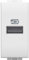 Bticino N4191A Caricatore USB con un ingresso tipo A, da installare nella placca Livinglight, per ricaricare dispositivi elettronici fino a 15W, 1 modulo, bianco