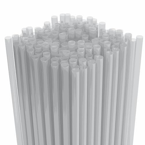 Disposable Plastic Drinking Straws - Straight - 7.75 Long (Clear, 500)