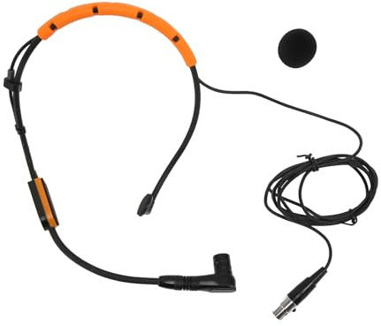 Microfono Ad Archetto per Wireless Shure PGA31 SM31 SM35, Microfono a Condensatore con Cuffia, con Connettore TQG, Resistente Alle Intemperie (YELLOW)