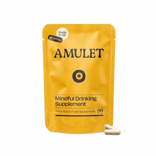 Amulet Alcohol Suppressant Tablets for Cravings & Moderation Support – Reduce the Urge to Over-Pour – Anti Alcohol Supplement & Sobriety Aid with Kudzu Root, NAC & Liver Detox Support – 30 Day Supply