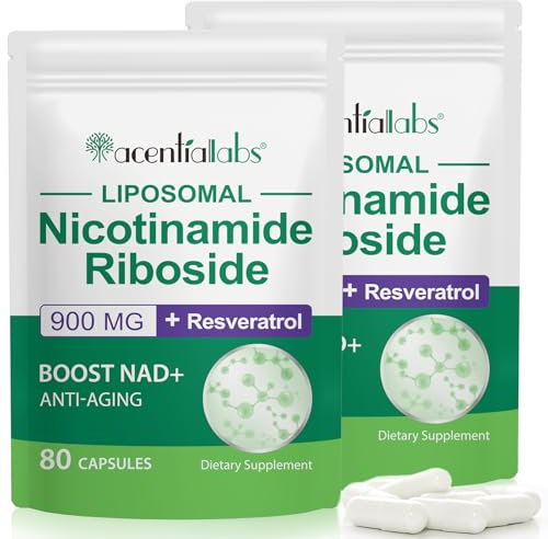 Nad+ Suplemento Dietético Apoya Antienvejecimiento Y Mejora La Inmunidad, 900 Mg Nad+ Resveratrol Suplemento Dietético, Suplemento Nad+ para la reparación celular, envejecimiento saludable, 160 unidad