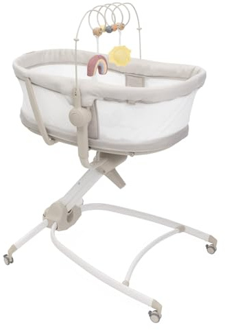 Chicco Baby Hug 4in1 Armonia, Culla, Sdraietta, Seggiolone e Sedia da Tavolo 0-36 Mesi, Altezza Regolabile a Pedale, Barra Gioco e Tessuto a Rete per Circolazione Aria, Soluzione Salvaspazio