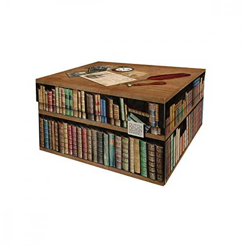 Dutch Design Brand Aufbewahrungsbox Medium mit Deckel – 2 Aufbewahrungsboxen – FSC-zertifizierter, recycelbarer Karton (Größe: 33,2 x 24,2 x 16,5 cm) (Books)