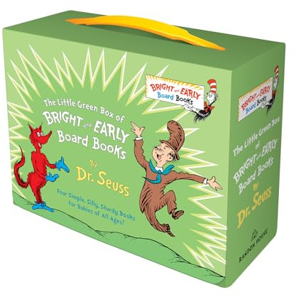 Little Green Boxed Set of Bright and Early Board Books: Fox in Socks; Mr. Brown Can Moo! Can You?; There's a Wocket in My Pocket!; Dr. Seuss's ABC
