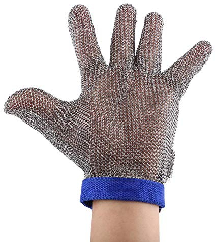 Akozon Anti Coupure, 304 en Acier Inoxydable Maille Gants Jardinage Gants Résistants Aux Coupures pour L'écaillage D'huîtres, Le Soudage