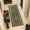 TAPISO Atlas Läufer Kurzflor Teppich Wohnzimmer Klassisch Grün Creme Floral Muster Bordüre Medaillon Schlafzimmer ÖKOTEX 100 x 250 cm