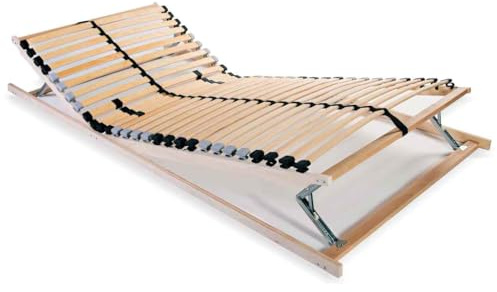 vidaXL Somier de Láminas con 28 Listones 7 Regiones 80x200 cm Base de Cama