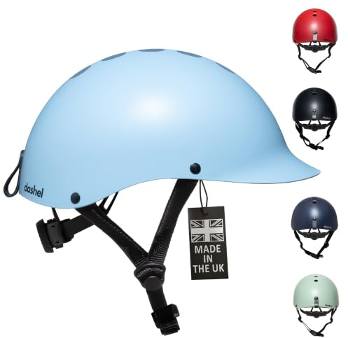 Dashel ReCycle Helmet for Adults - Made in the UK, Lightweight Urban Bike Helmet for Men & Women, CE Certified EN1078, Slim Commuter Allround Cycling Helmet for City Riding