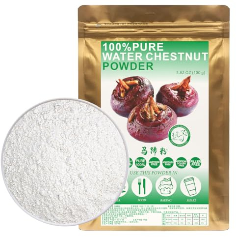 100% Natural Pure Water Chestnut Powder 100g/3.52oz 马蹄粉 Acqua di Castagna Farina per Cottura & Bevande,| Senza conservanti, Gourmet, Ingredienti ispirati dallo Chef