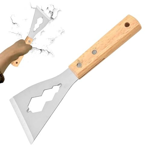 Grattoir à papier peint | Grattoir à peinture | Outil de retrait de papier peint | Grattoir multifonction pour cloison sèche avec poignée ergonomique en bois pour enlever le papier peint, la colle