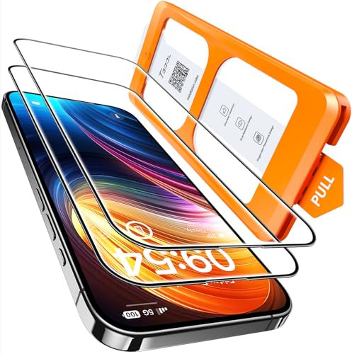 TOCOL für iPhone 15 Plus / 16 Plus für Panzerglas, Full Screen Auto-Installation Schutzglas Stoßfest 9H Härte folie Kratzfest Anti-Fingerabdruck Anti-Öl Anti-Bläschen Schutzfolie, 2 Stück