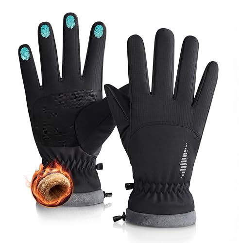 rivmount Winter Waterproof Ski Snow Warm Gloves for Women Men, Windproof Cold Weather Thermal with Touchscreen Fingers, for Running Driving Cycling Hiking Biking Outdoor Sports Daily Work
